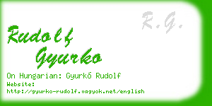 rudolf gyurko business card